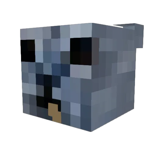 Elxde Minecraft avatar head, 3D render
