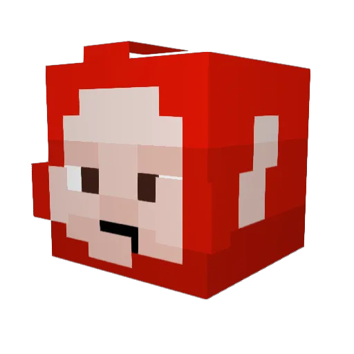 Elxtra99 Minecraft avatar head, 3D render