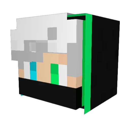 Elxuxoxo Minecraft avatar head, 3D render