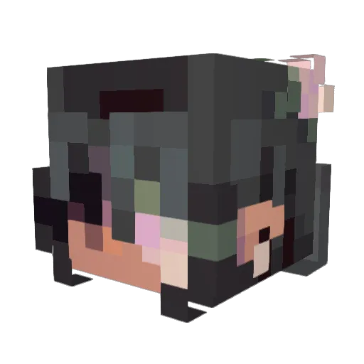 Elxzaaaa Minecraft avatar head, 3D render