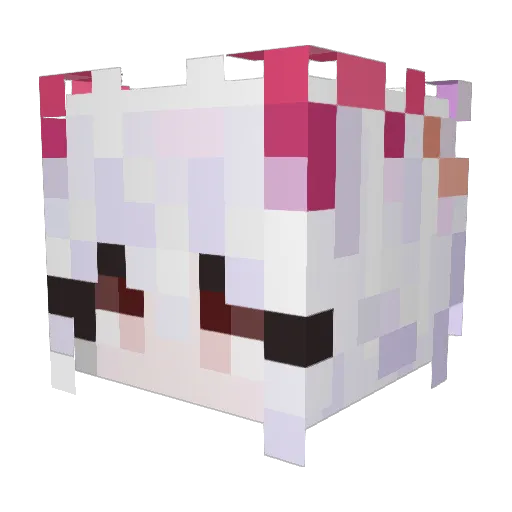 ElyLr Minecraft avatar head, 3D render