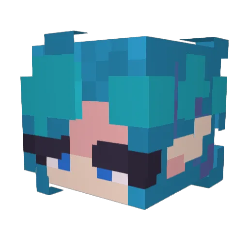 ElyNoova Minecraft avatar head, 3D render