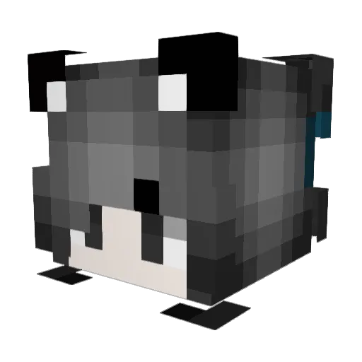 ElyPas Minecraft avatar head, 3D render
