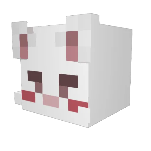 ElyTheCat Minecraft avatar head, 3D render