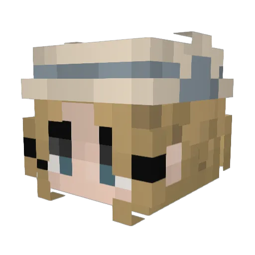 Ely_siA_ Minecraft avatar head, 3D render