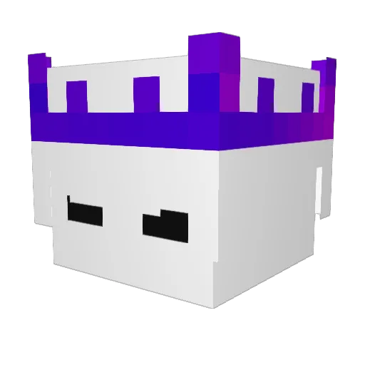 Elya_V Minecraft avatar head, 3D render