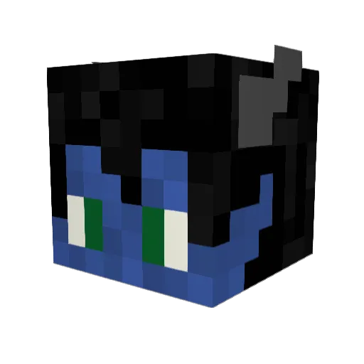 Elyanator Minecraft avatar head, 3D render