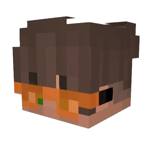 Elyas_Della Minecraft avatar head, 3D render