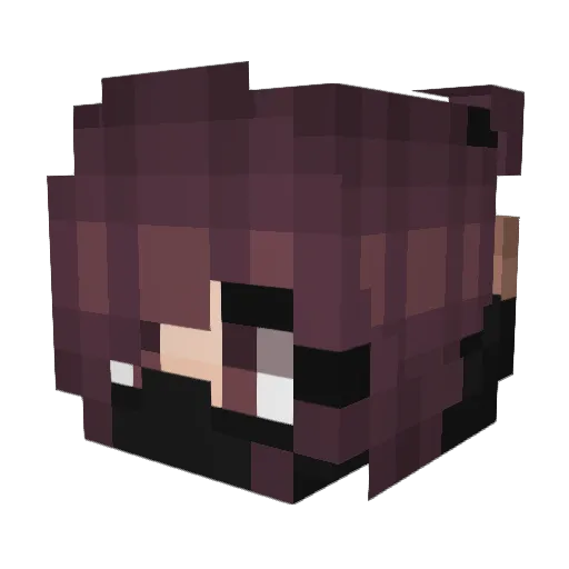 Elyassa Minecraft avatar head, 3D render