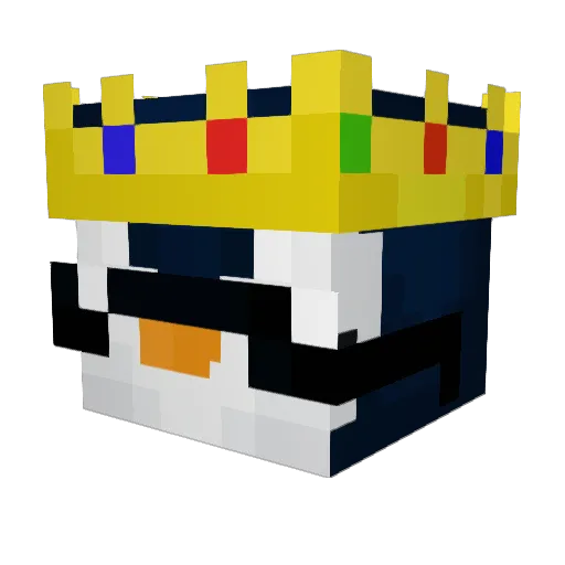 Elykt Minecraft avatar head, 3D render