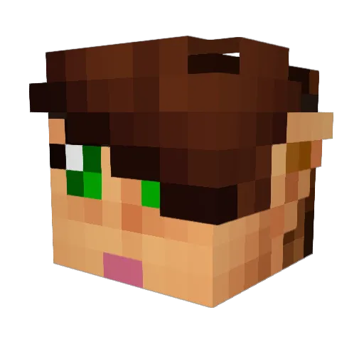 Elynne Minecraft avatar head, 3D render