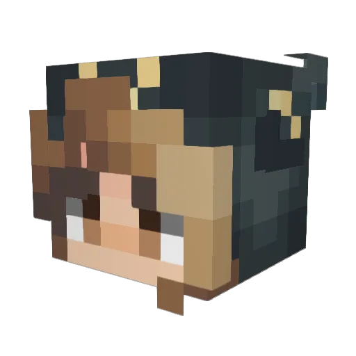 ElyonaBell Minecraft avatar head, 3D render