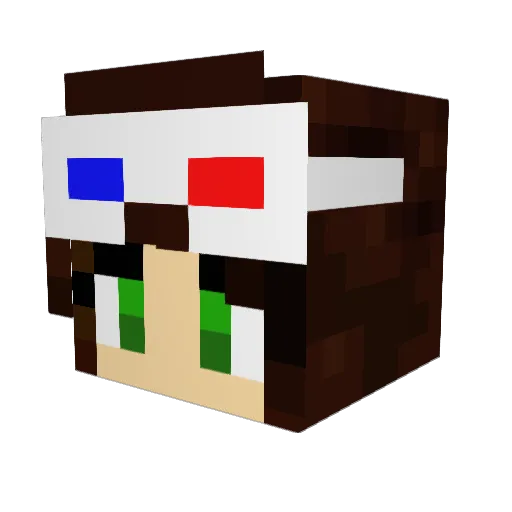 Elyriel Minecraft avatar head, 3D render