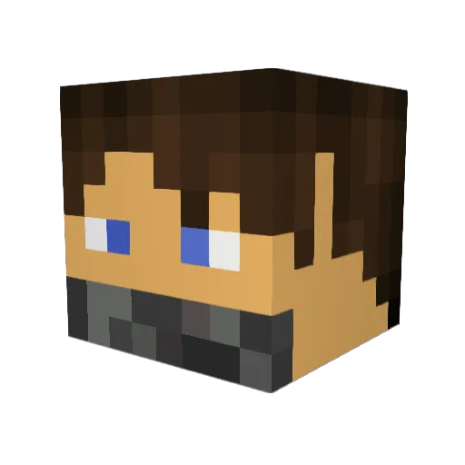 Elyrion1990 Minecraft avatar head, 3D render