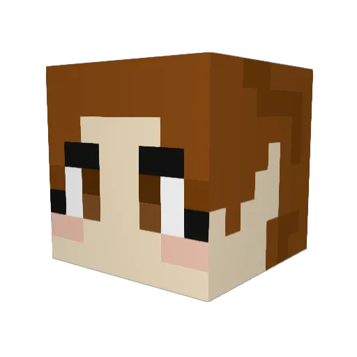 Elyris_ Minecraft avatar head, 3D render