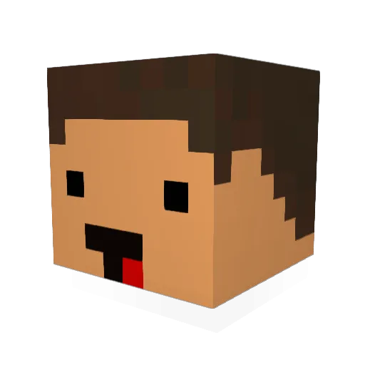 Elyrium Minecraft avatar head, 3D render