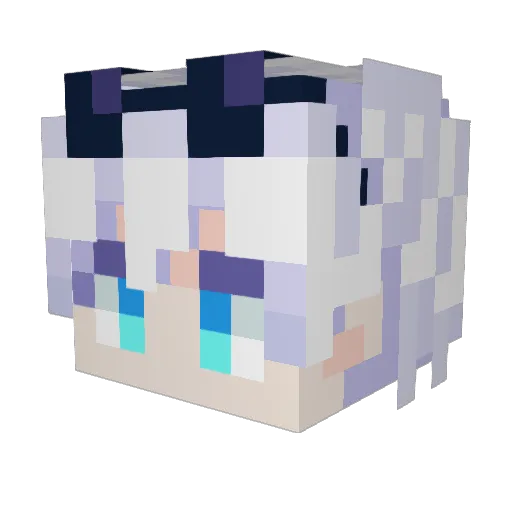 ElyseUwU Minecraft avatar head, 3D render