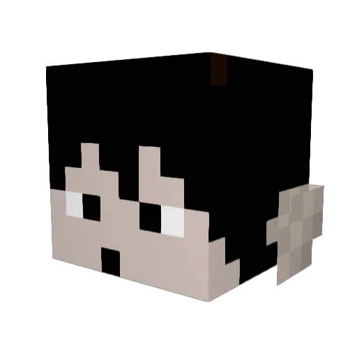 Elyseu Minecraft avatar head, 3D render