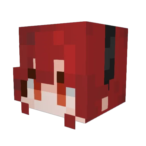 ElysiaDD Minecraft avatar head, 3D render