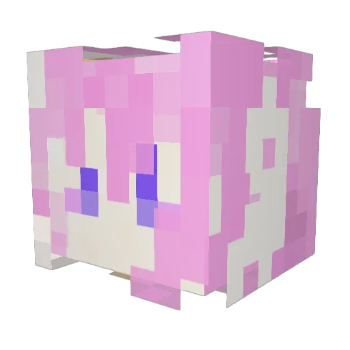 Elysia_dl Minecraft avatar head, 3D render
