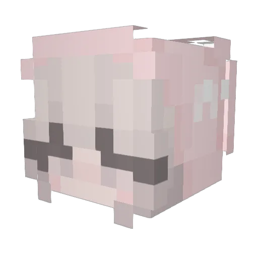 ElysianFluff Minecraft avatar head, 3D render