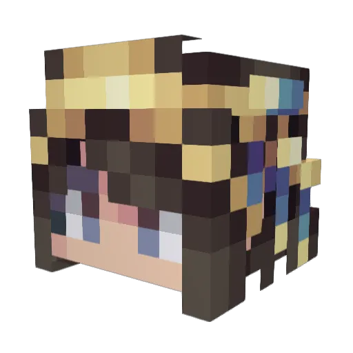 Elysionss Minecraft avatar head, 3D render