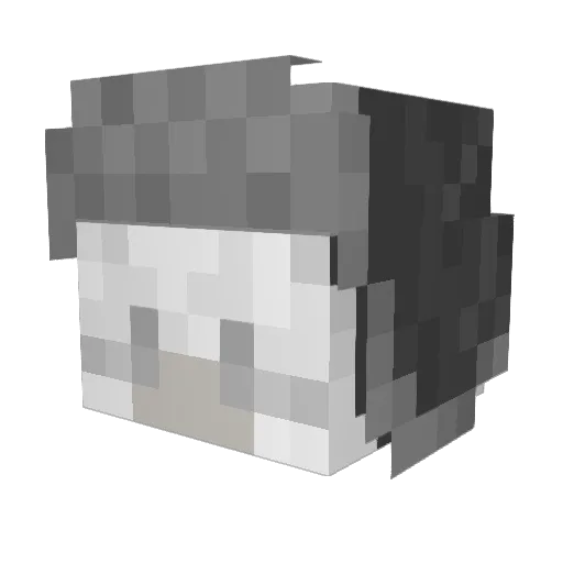 Elysium130 Minecraft avatar head, 3D render