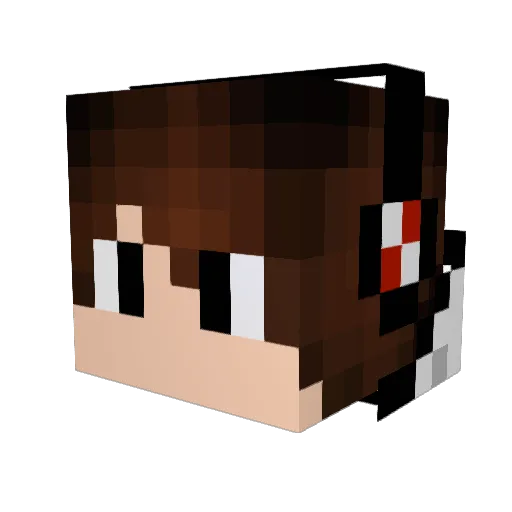 Elyspio Minecraft avatar head, 3D render
