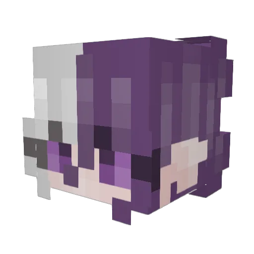 Elyssiee Minecraft avatar head, 3D render
