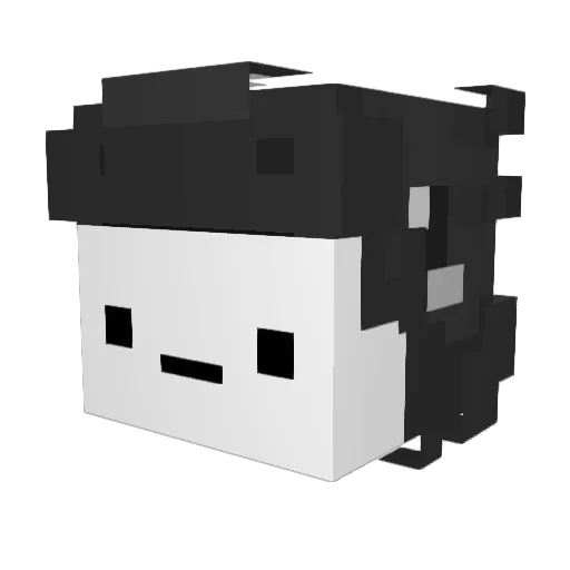 Elysz Minecraft avatar head, 3D render