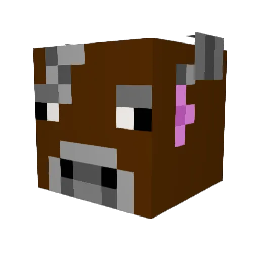 Elythin Minecraft avatar head, 3D render
