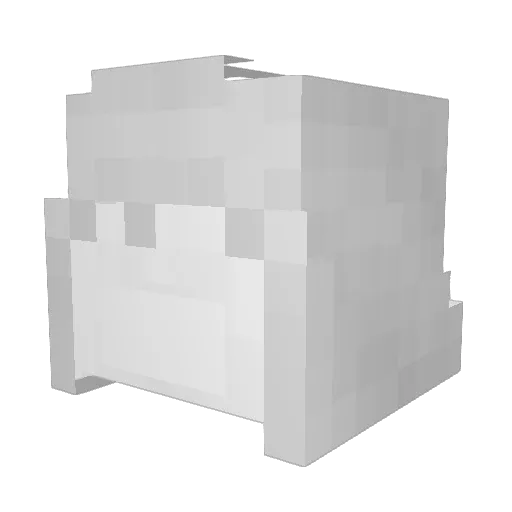 Elytracraft Minecraft avatar head, 3D render