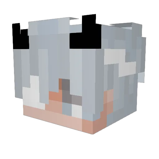 Elytrian Minecraft avatar head, 3D render