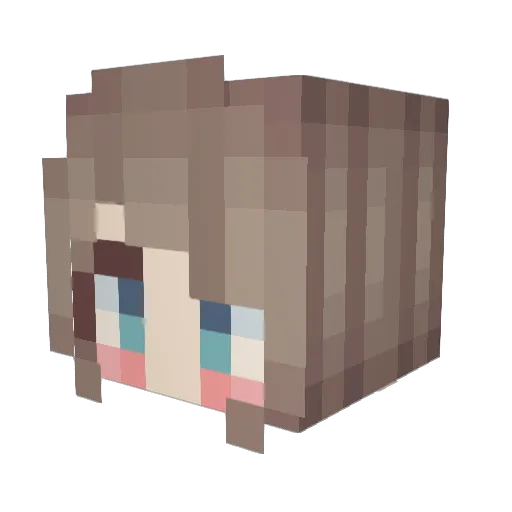 Elywien Minecraft avatar head, 3D render