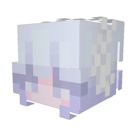 Elyyu Minecraft avatar head, 3D render
