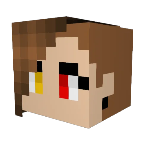 Elyza_ Minecraft avatar head, 3D render