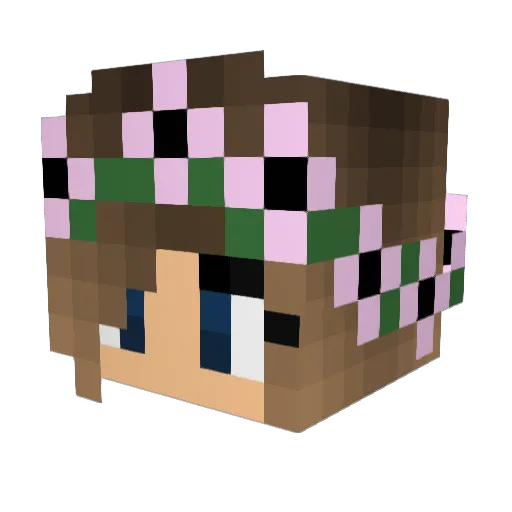 Elyzabet_Workin Minecraft avatar head, 3D render