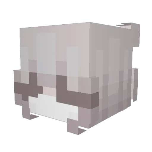 Elyzianx Minecraft avatar head, 3D render
