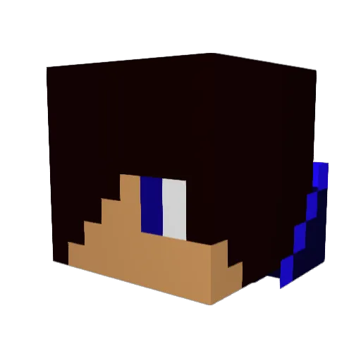 Elyzzio Minecraft avatar head, 3D render