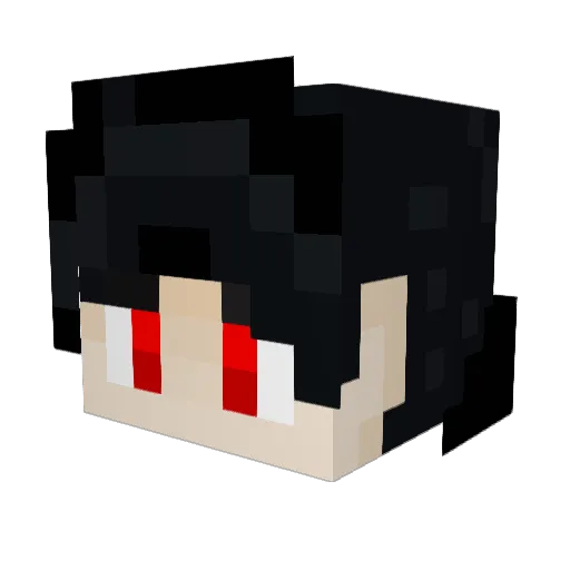 Elyzzx Minecraft avatar head, 3D render