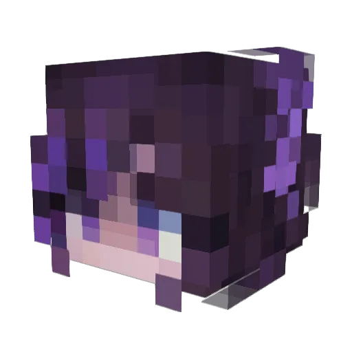 ElzViolation Minecraft avatar head, 3D render