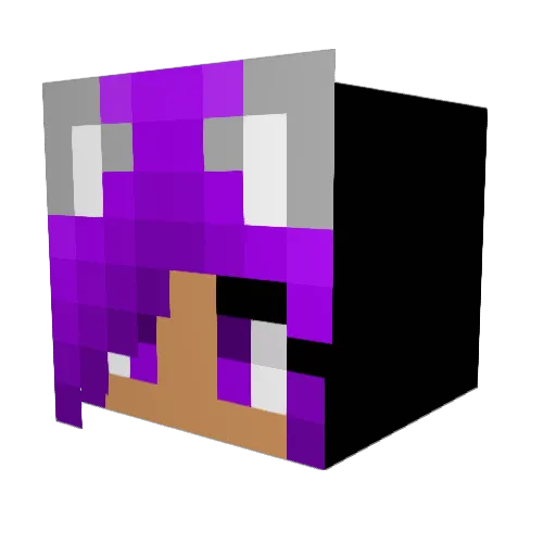 ElzaOMG Minecraft avatar head, 3D render
