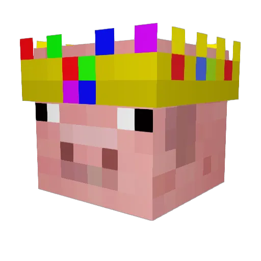 Elzcian Minecraft avatar head, 3D render
