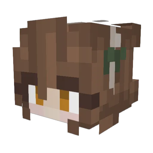Elzemieke Minecraft avatar head, 3D render
