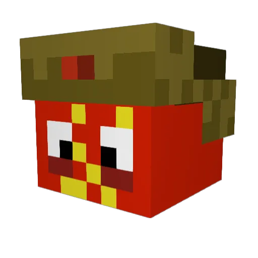Elzotaa Minecraft avatar head, 3D render