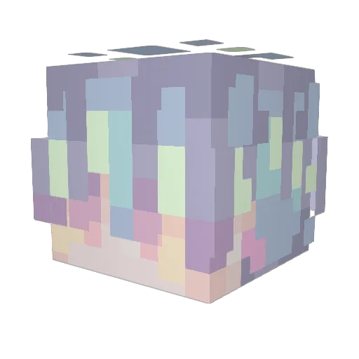 Em0o Minecraft avatar head, 3D render