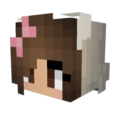 Em0tion Minecraft avatar head, 3D render