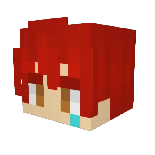 Em1ya13 Minecraft avatar head, 3D render