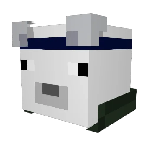 EmAgain Minecraft avatar head, 3D render