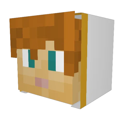 EmAx_Fapsel Minecraft avatar head, 3D render